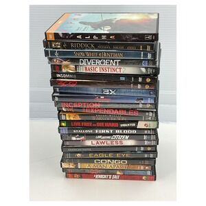 Action Adventure DVD Lot of 22 Movies Used Good Condition